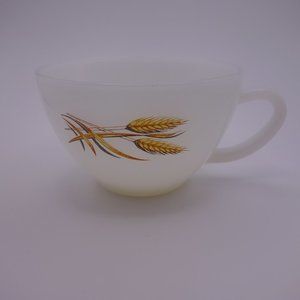 Anchor Hocking Fire King Dinnerware Made in USA Wheat Pattern Milk White Tea Cup